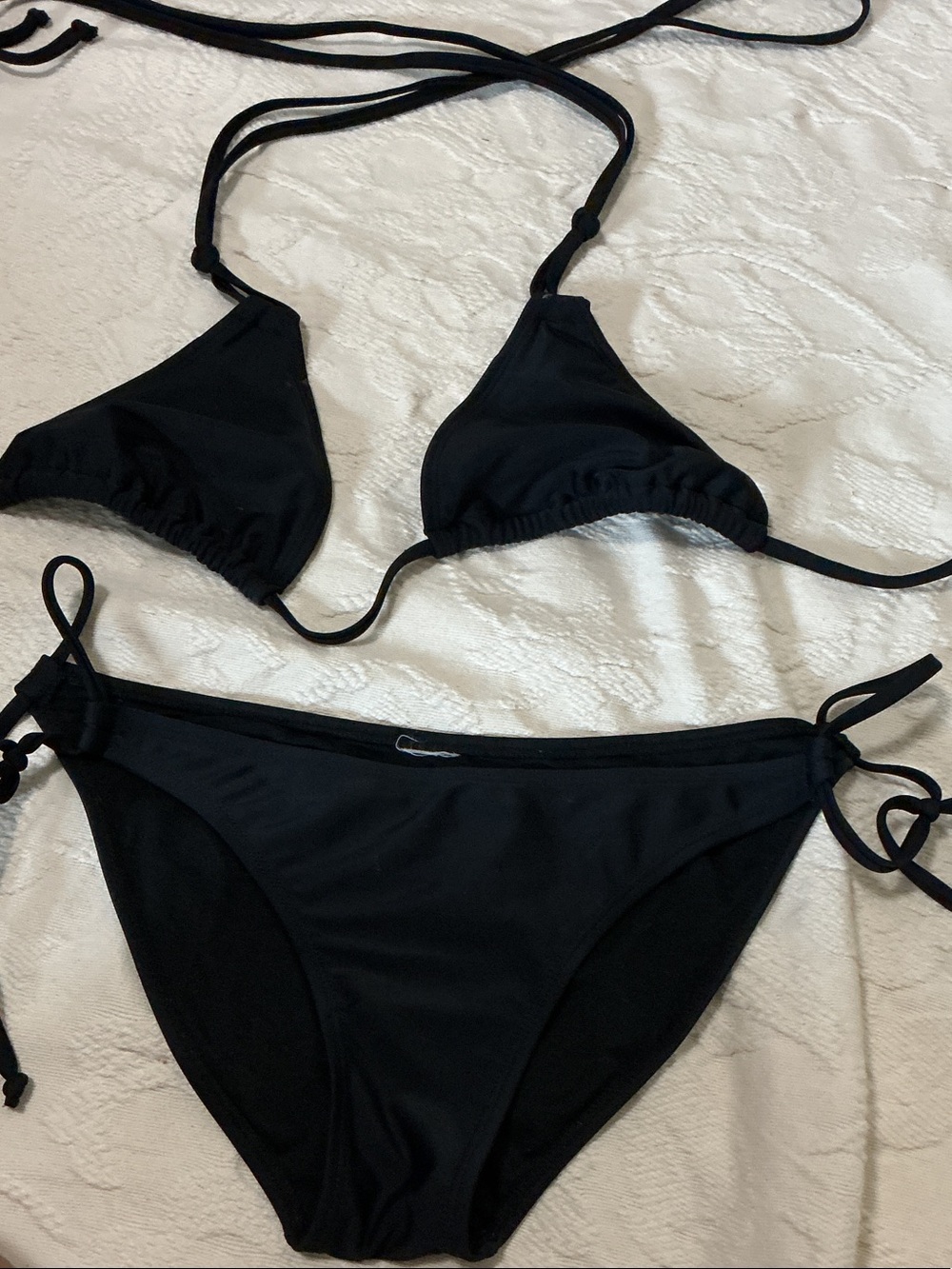 Classic Black String Bikini - Women Swim